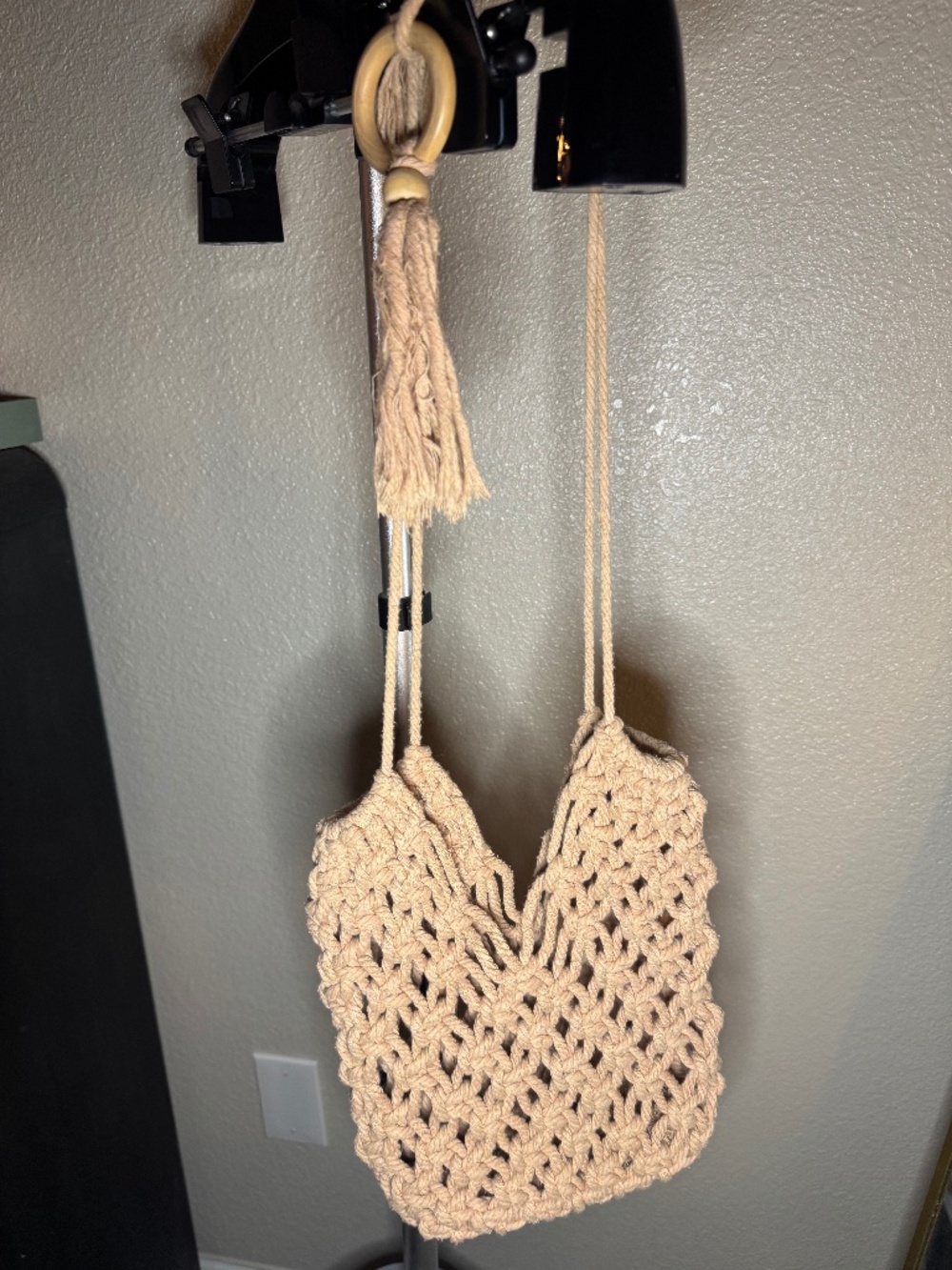 Homemade rope tote bag